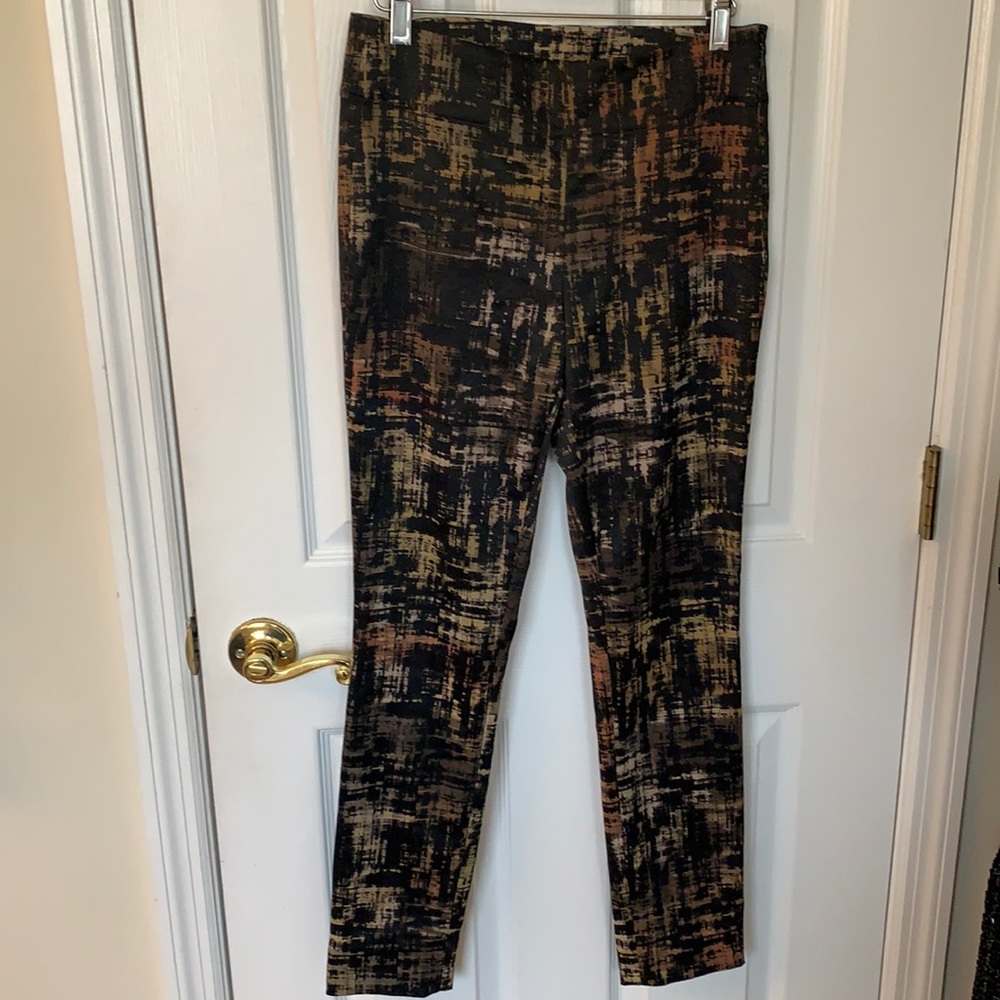 NEW Donna Karan multi colored pants black brown tan lightweight